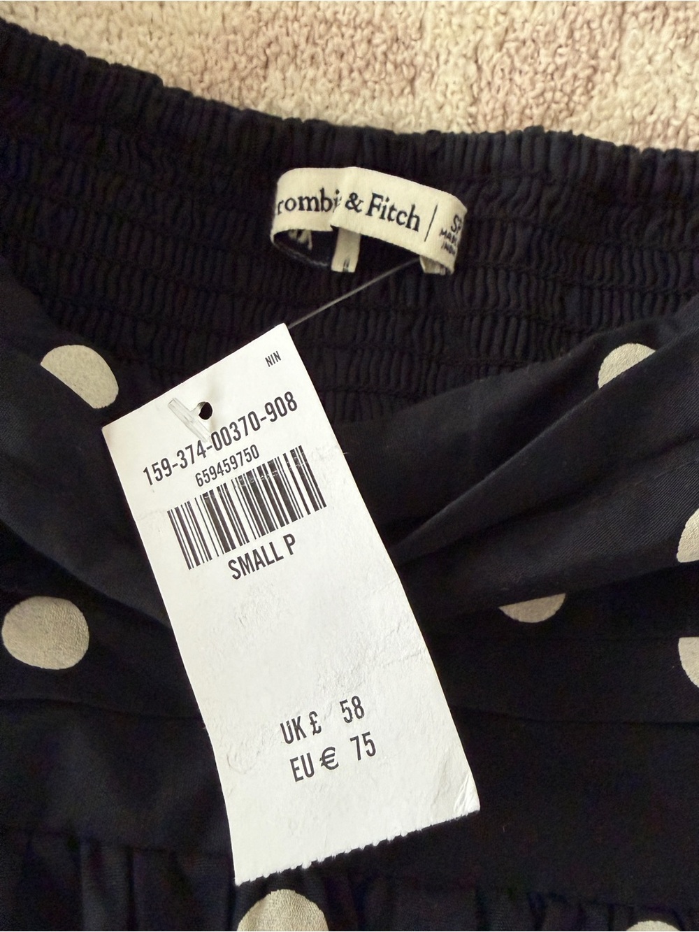 Abercrombie & Fitch Polka Dot Off Shoulder Mini Romper - Picture 5 of 5